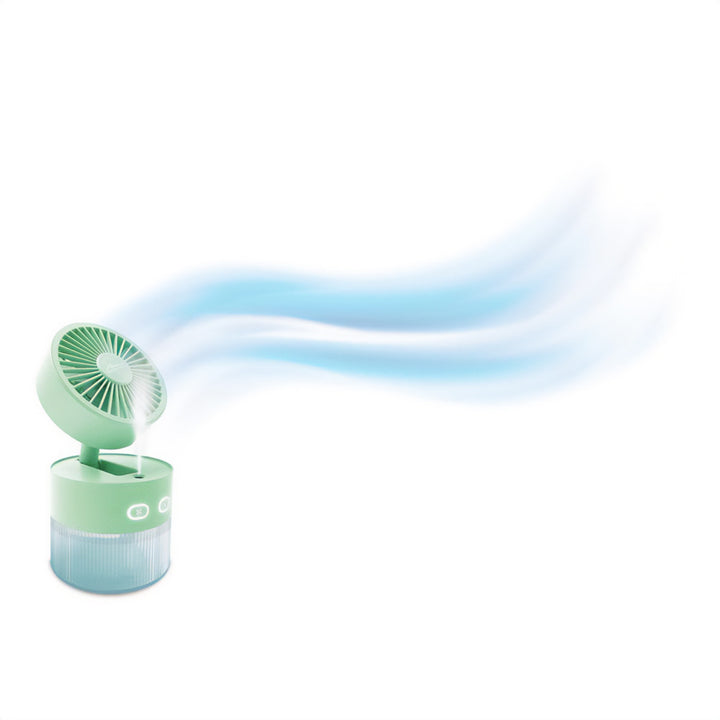 Ventilator de birou cu umidificare a aerului. Capacitate 350ml. Ceață de 40ml/h. Sursă de alimentare USB-C.
