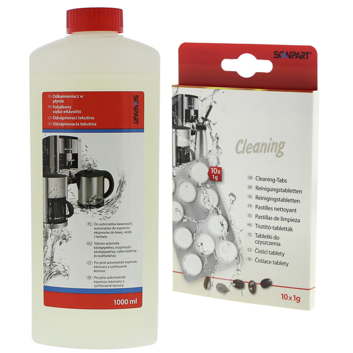 Descaler 1 litru pentru espressoare + 10 tablete pentru curățarea aparatelor de cafea