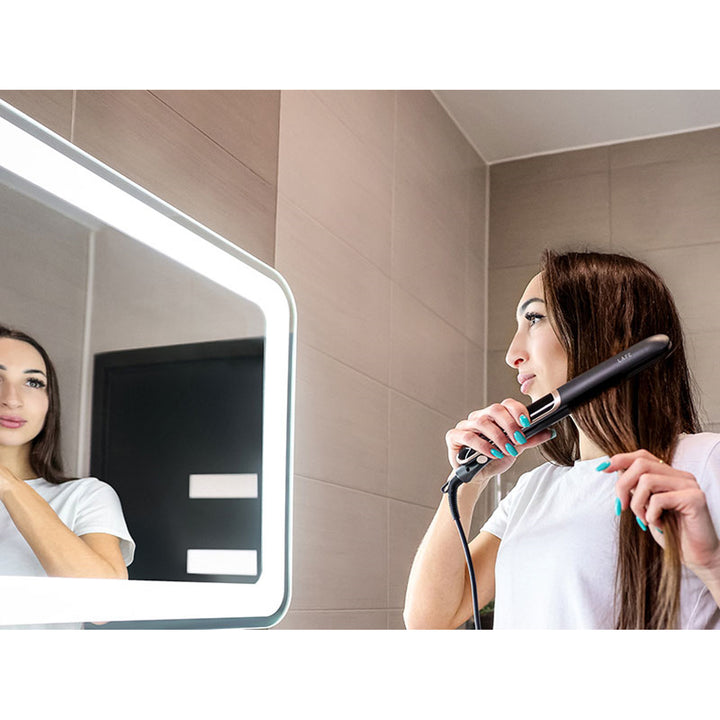 Placa de îndreptat LAFE cu temperatură controlată, 35W, acoperire ceramică, Placa de îndreptat Sleek & Shine