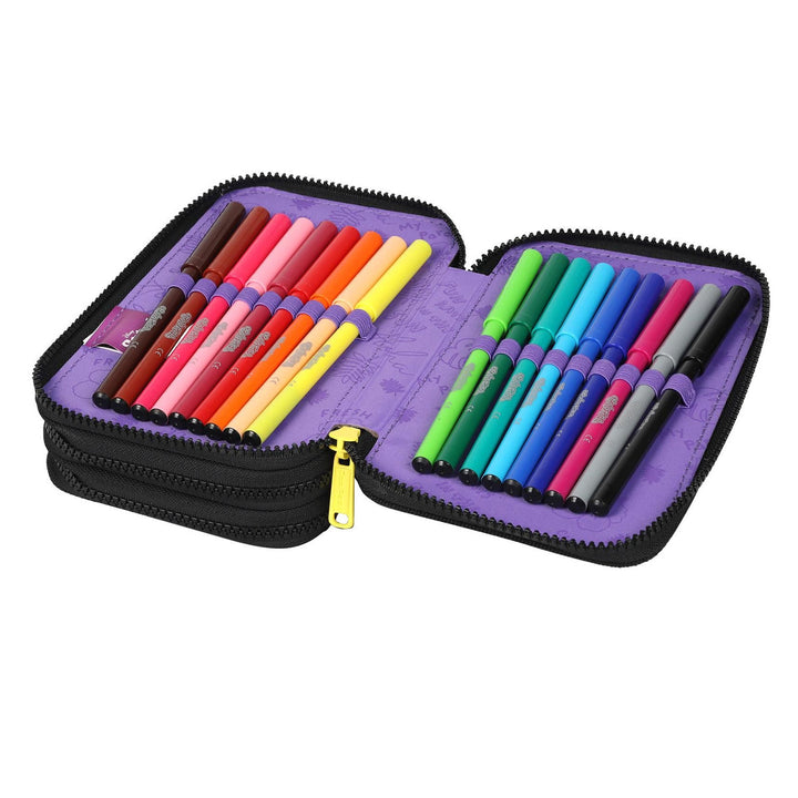 Geantă pentru creioane CoolPack cu trei compartimente și accesorii JUMPER 3 STITCH