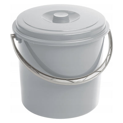 Găleată Curver, cu capac, mâner confortabil, 12L, gri, 241750
