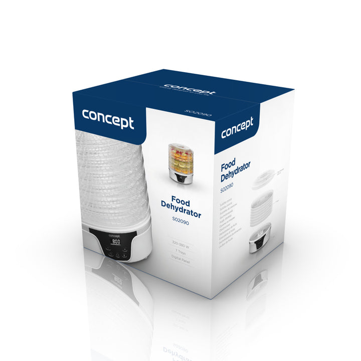 Uscător de ciuperci, fructe și ierburi Concept, 380W, 7 sită, control digital, SO2090