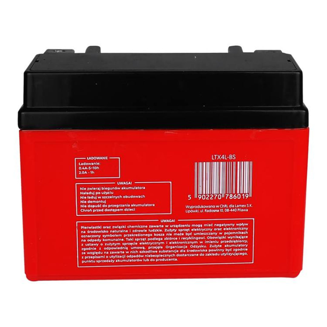 Baterie gel Lamex, motocicletă, 12V, 4Ah, LTX4L-BS