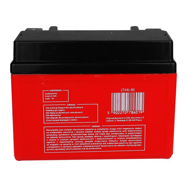 Baterie gel Lamex, motocicletă, 12V, 4Ah, LTX4L-BS