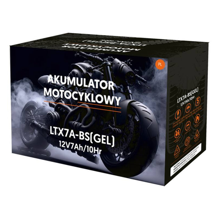 Baterie gel Lamex, motocicletă, 12V, 7Ah, LTX7A-BS
