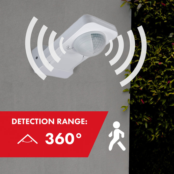 Maclean Detector de mișcare PIR, infraroșu, IP65, max 2000W, MCE243, 2 bucăți