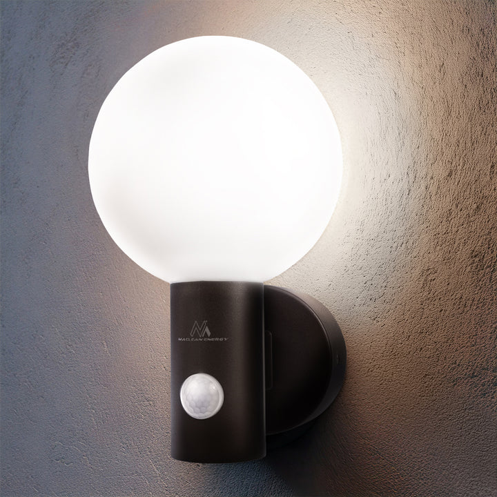 Lampă LED cu senzor de mișcare Maclean, senzor de mișcare PIR, negru, 15W, IP65, 1600lm, alb neutru (4000K) MCE515 B, 2 bucăți