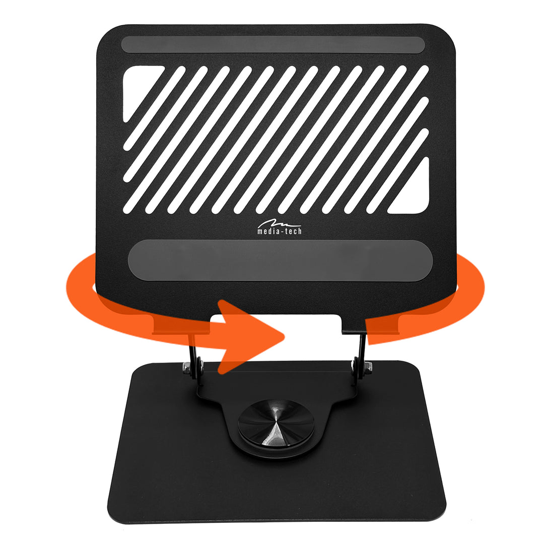 Suport reglabil, pivotant, ergonomic pentru laptop 10-17, Media-Tech MT2662
