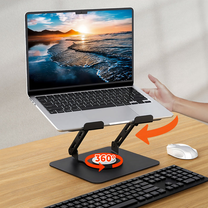 Suport reglabil, pivotant, ergonomic pentru laptop 10-17, Media-Tech MT2662