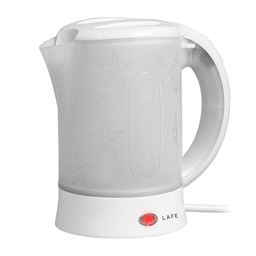 Fierbător electric Lafe, turistic, 600W, capacitate 0.6l, 2 căni, 2 linguri, alb, Scandi