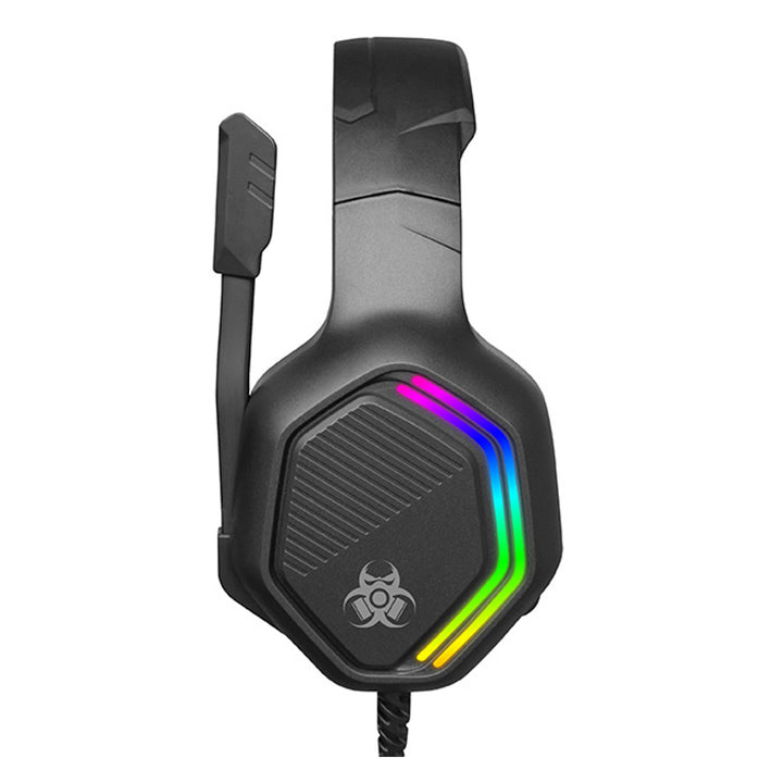 Căști de gaming Tracer, retroiluminare RGB, microfon pliabil, Gamezone GZ X3