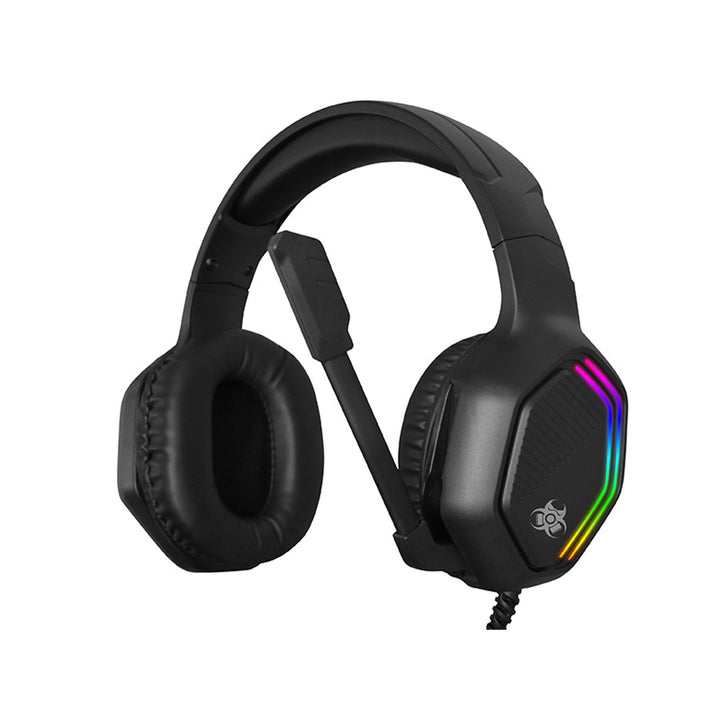 Căști de gaming Tracer, retroiluminare RGB, microfon pliabil, Gamezone GZ X3