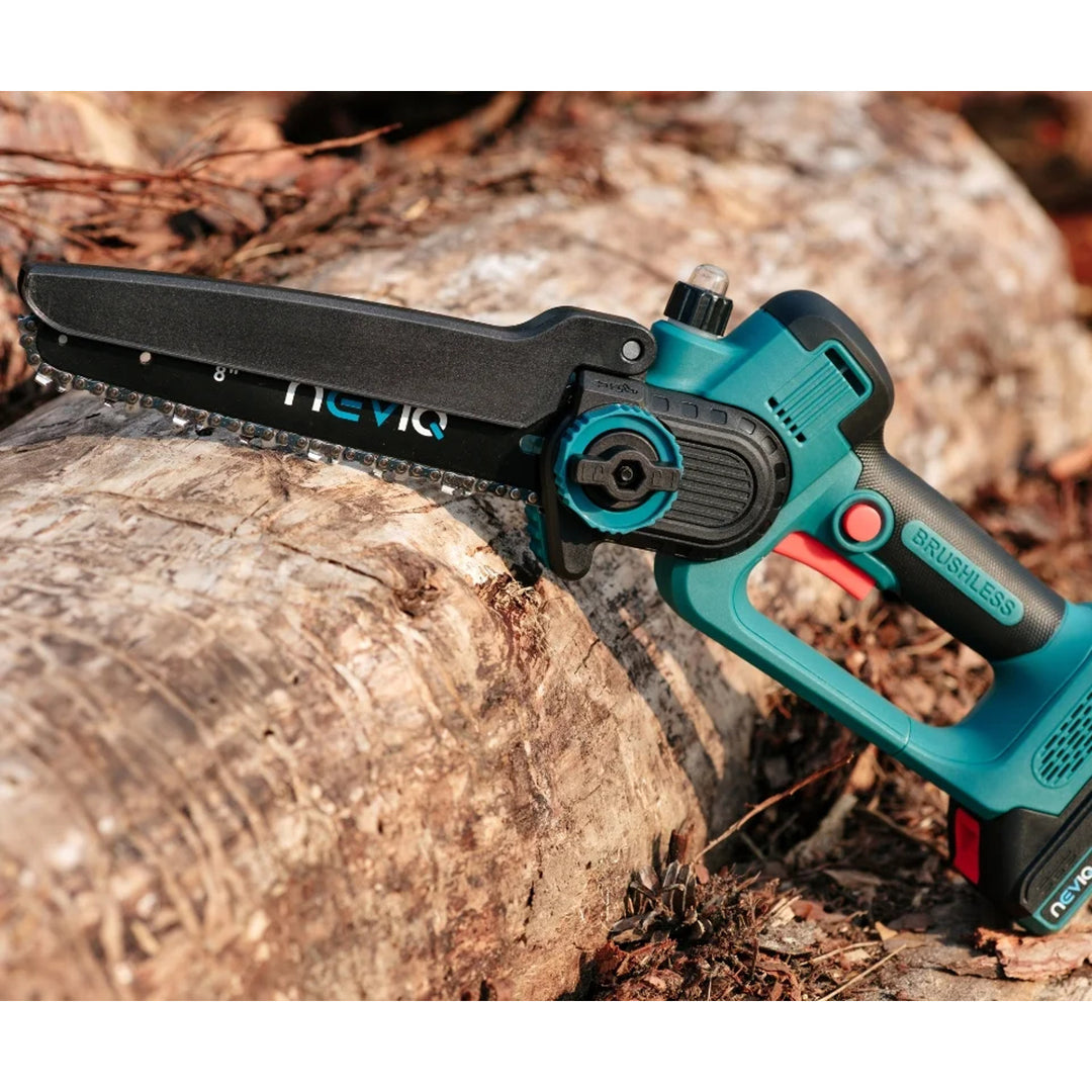 Ferăstrău cu lanț fără fir NEVIQ, bară 8'', 500W, motor fără perii, LX8303