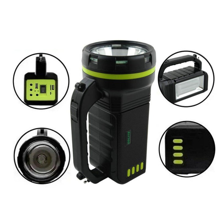 Lanternă solară multifuncțională Verna, 6in1, powerbank, panou solar, lampă, lumini LED, difuzor+radio, Tur000008