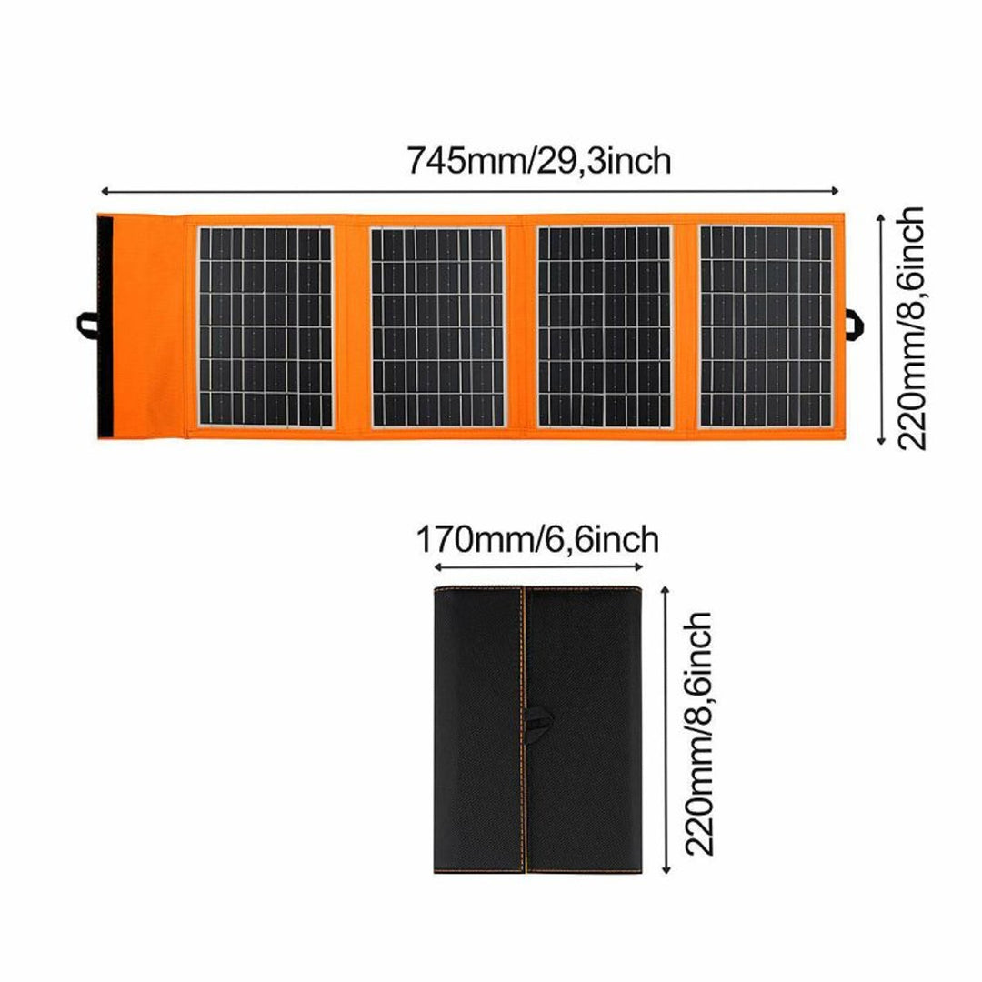 Panou solar, încărcător, 20W, 2 porturi USB, negru și portocaliu, A05