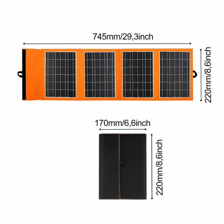 Panou solar, încărcător, 20W, 2 porturi USB, negru și portocaliu, A05
