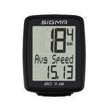 Contor de cicluri Sigma, cu fir, start/stop, afișaj pe trei rânduri, BC 7.16