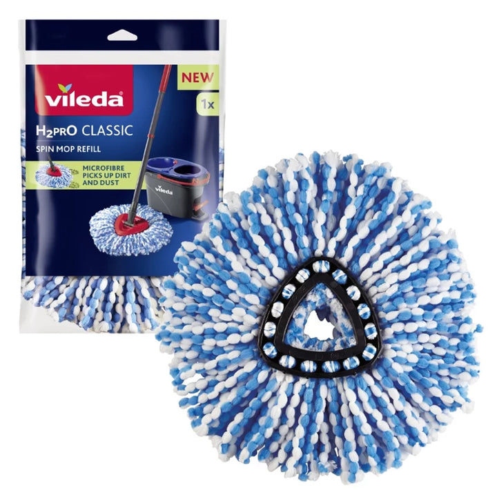 Vileda H2prO mop insert, microfibră, lavabil, cap triunghiular, 178330