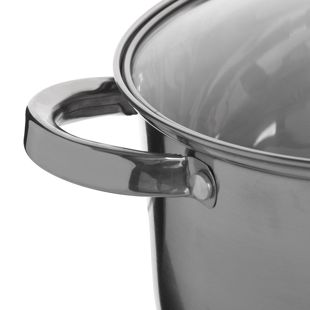 Set de ustensile de gătit Maestro din 9 piese 1,5L, 2L, 3L, 5L, oțel inoxidabil, se spală în mașina de spălat vase, potrivit pentru toate tipurile de aragazuri, plită, MR-2021