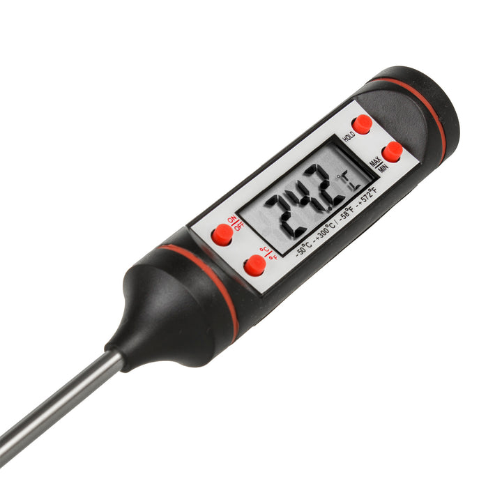 Termometru/sondă pentru alimente, verde-albastru, lungime sondă 15 cm, interval de temperatură -50°C până la +300°C, precizie 0,1°C, GB178, 3 buc.