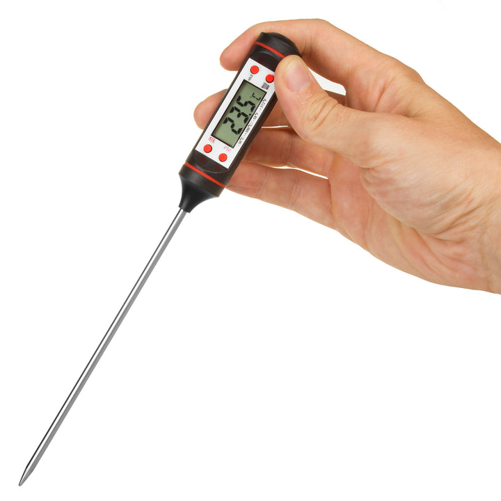 Termometru/sondă pentru alimente, verde-albastru, lungime sondă 15 cm, interval de temperatură -50°C până la +300°C, precizie 0,1°C, GB178, 3 buc.
