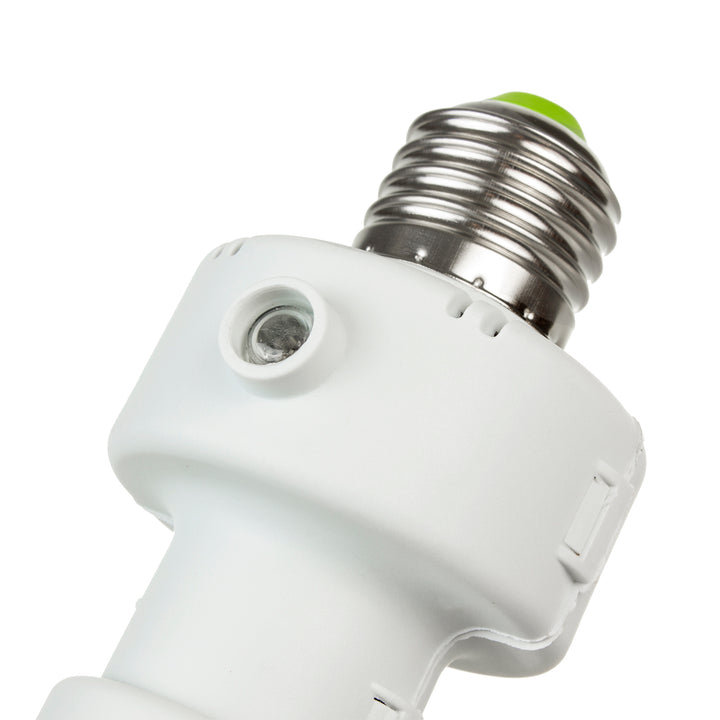 Suport de bec Maclean, E27, max. 100W, cu senzor de amurg, temporizator, alb, MCE21W, 4 bucăți