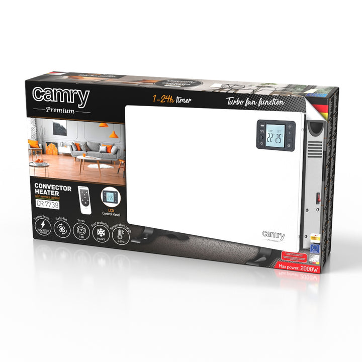 Camry convector de încălzire, putere 2000W, panou LCD, telecomandă, cronometru, termostat, CR 7739