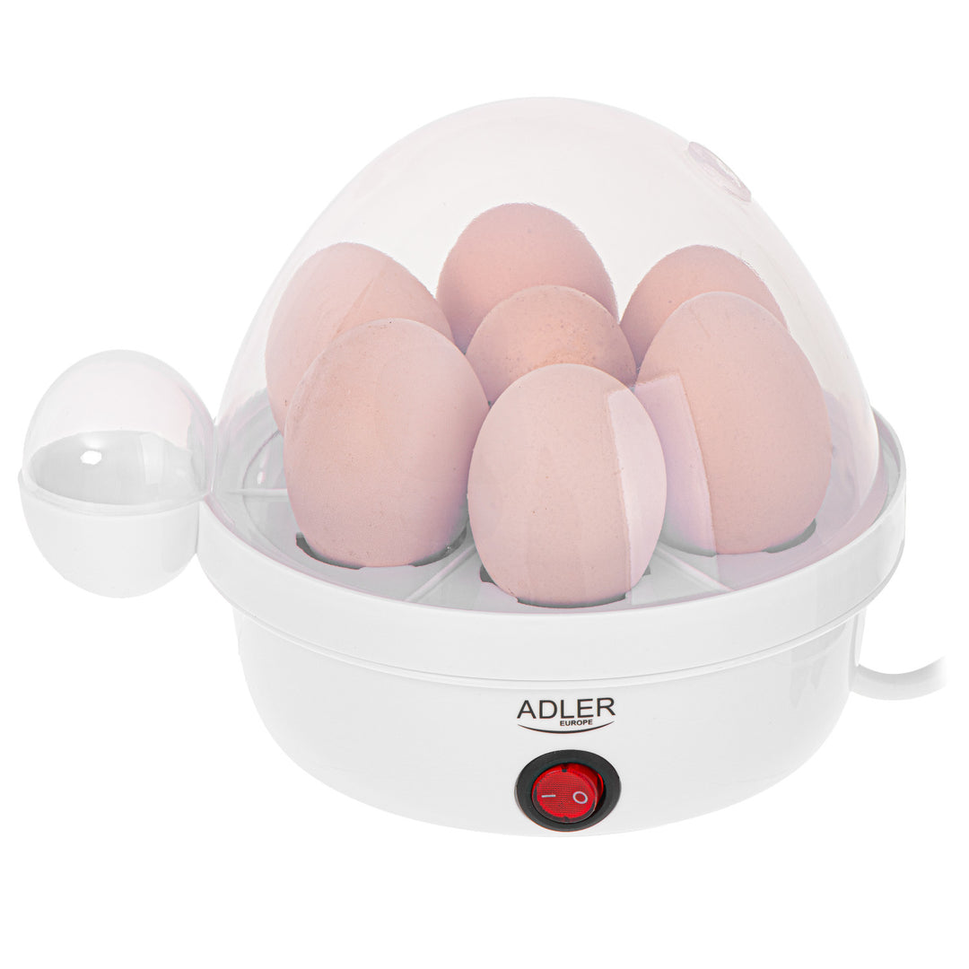 Cuptor de ouă automat Adler, pentru 7 ouă, putere 450W, alb, AD 4459
