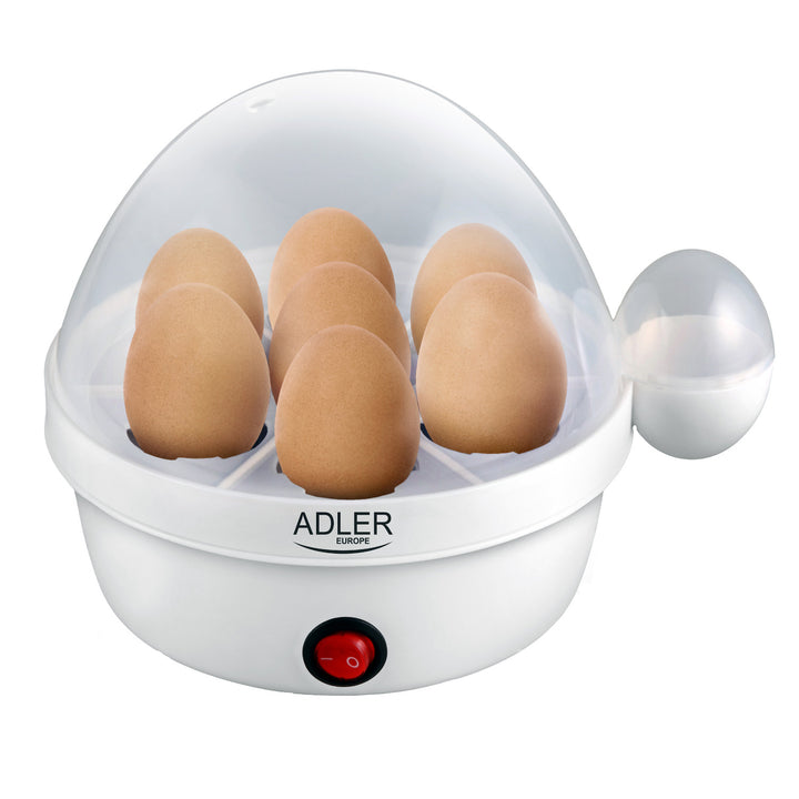 Cuptor de ouă automat Adler, pentru 7 ouă, putere 450W, alb, AD 4459