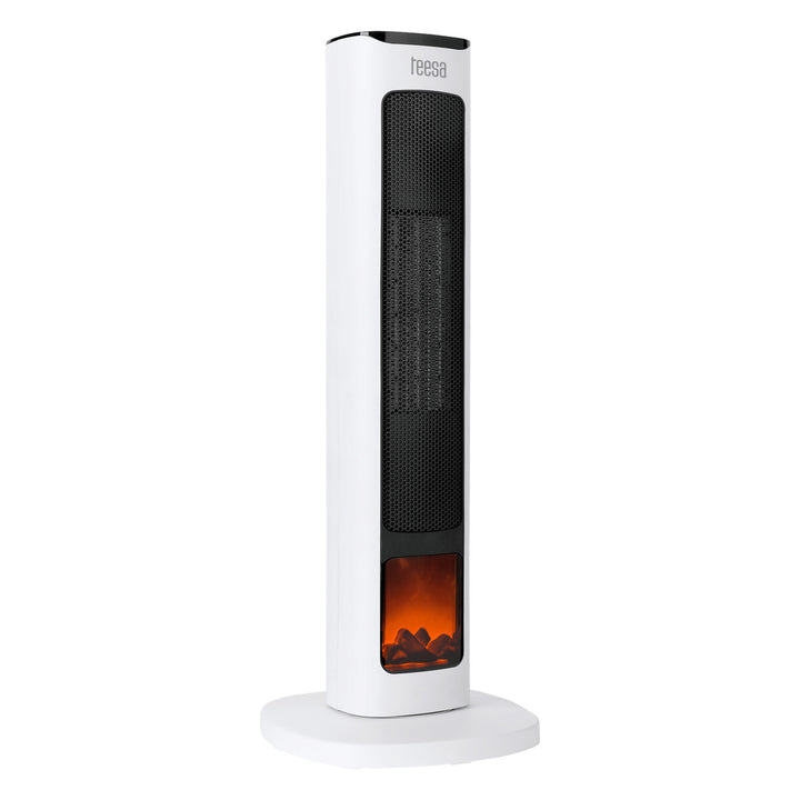 Încălzitor cu ventilator cu coloană Teesa, cu funcție de imitație de șemineu, trei moduri de funcționare, două niveluri de încălzire, telecomandă, TSA8052