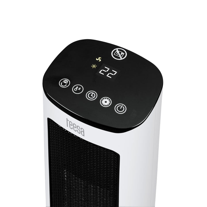 Încălzitor cu ventilator cu coloană Teesa, cu funcție de imitație de șemineu, trei moduri de funcționare, două niveluri de încălzire, telecomandă, TSA8052