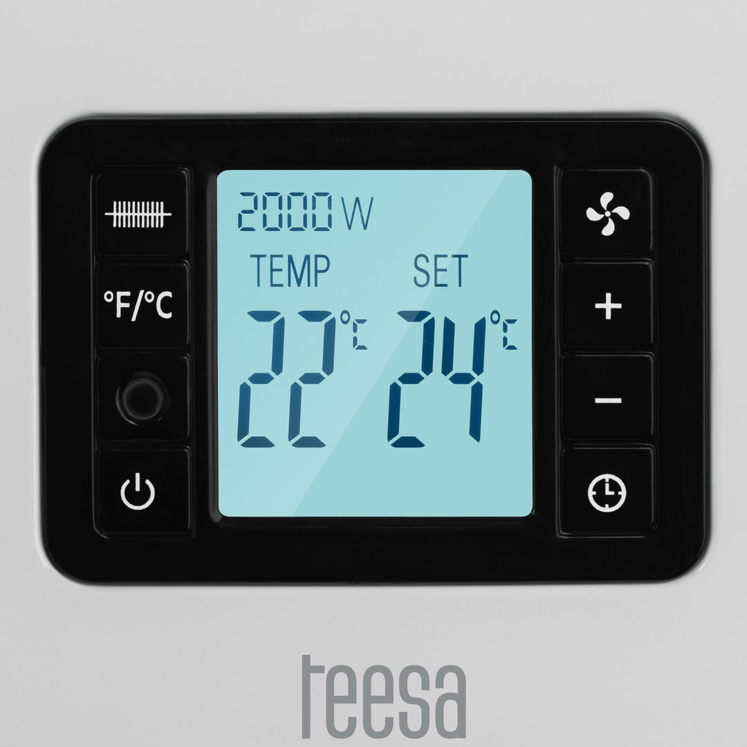 Încălzitor convector Teesa, funcție temporizator, control temperatură, mod antiîngheț, cu telecomandă, TSA8054