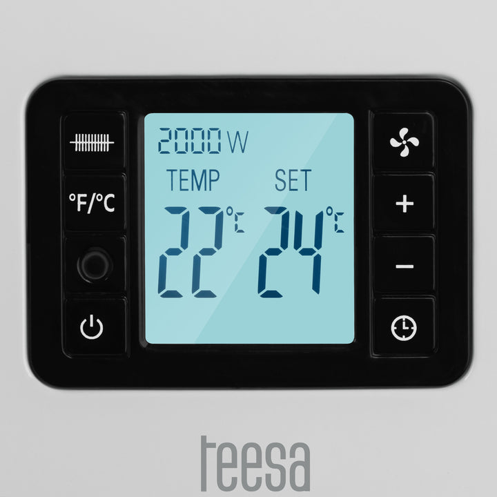 Încălzitor convector Teesa, funcție temporizator, control temperatură, mod antiîngheț, cu telecomandă, TSA8054