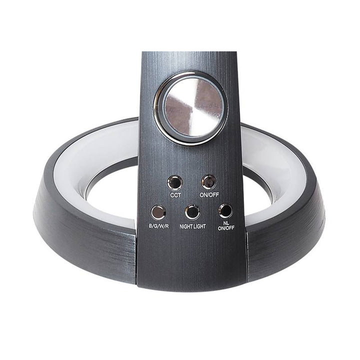 Lampă de birou Svensson, 450 Lumen, 8W putere, trei temperaturi ale luminii, funcție de încărcare a dispozitivului mobil, bază RGB, LXBL1063