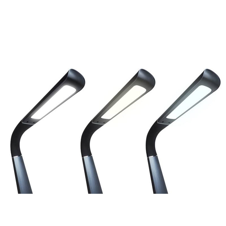 Lampă de birou Svensson, 450 Lumen, 8W putere, trei temperaturi ale luminii, funcție de încărcare a dispozitivului mobil, bază RGB, LXBL1063