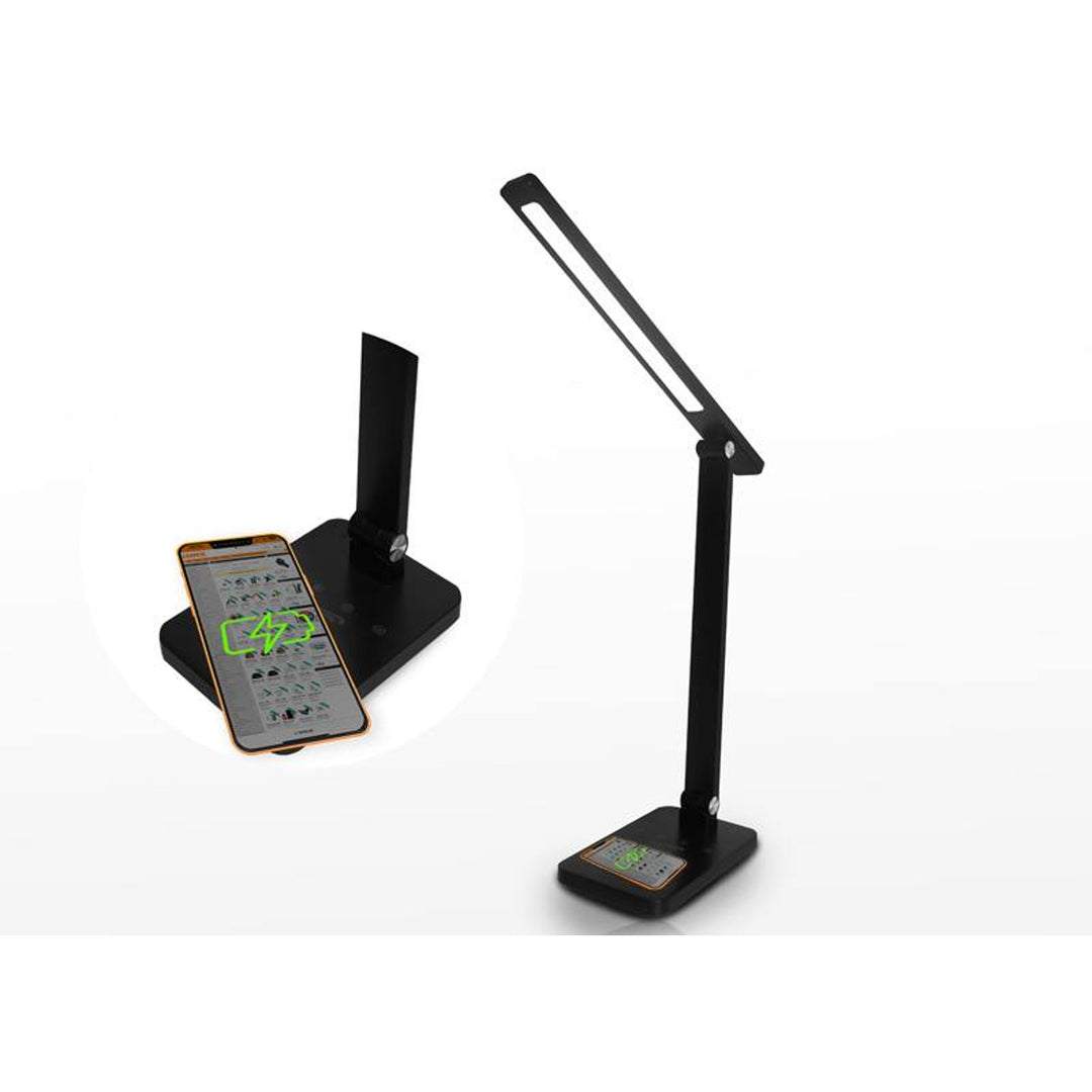 Lampă de birou LTC, LED 10W, trei temperaturi ale luminii, încărcare inductivă, panou tactil, LXL0099C