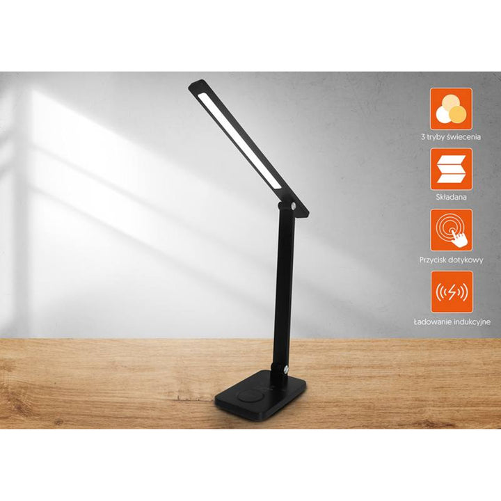 Lampă de birou LTC, LED 10W, trei temperaturi ale luminii, încărcare inductivă, panou tactil, LXL0099C