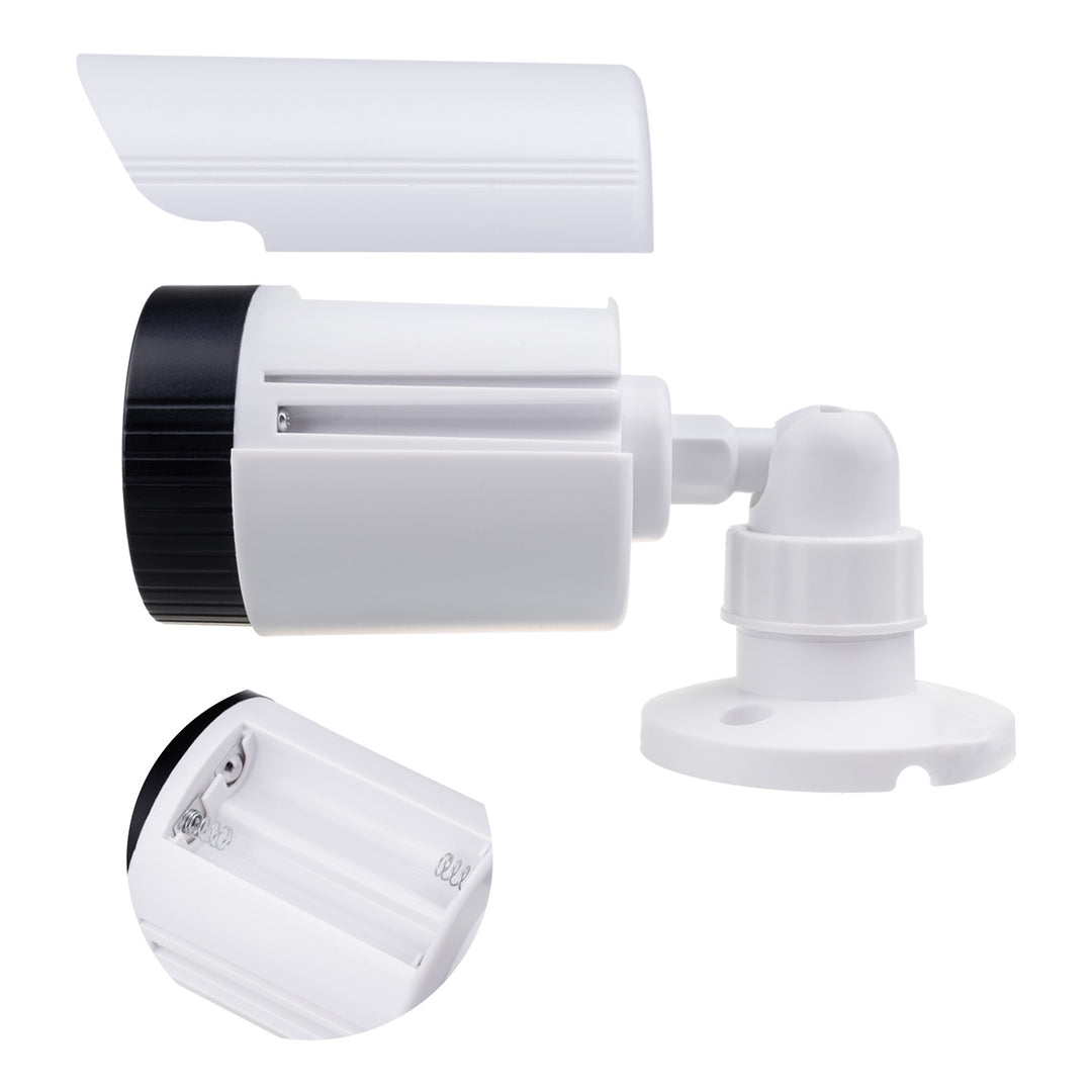 Set de două camere tubulare false, LED-uri IR, albe, alimentare 2xAA (nu este inclusă), ABS, IR1800 WT