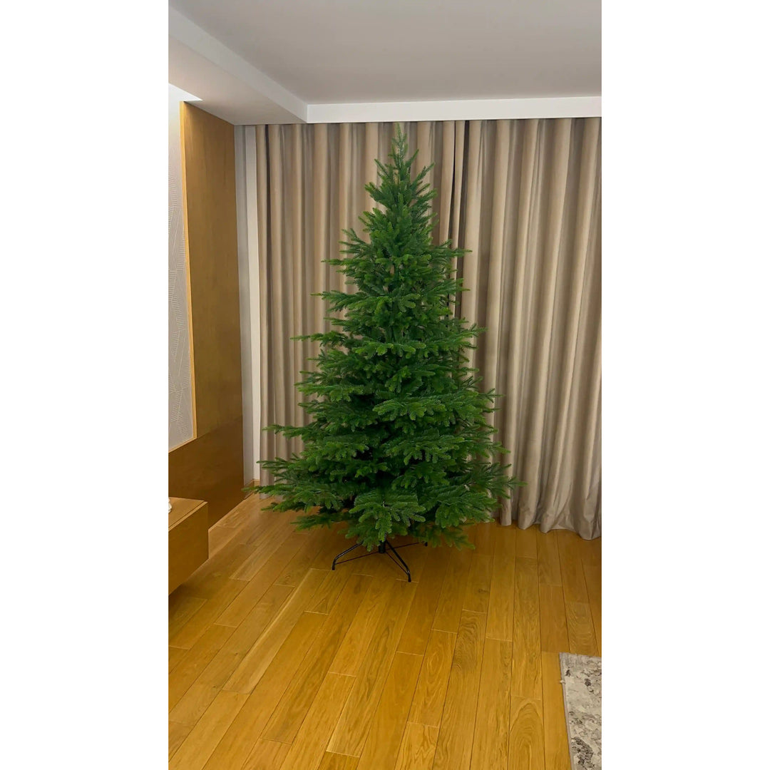 Pom de Crăciun artificial, molid caucazian natural, PVC + PE, înălțime 220 cm