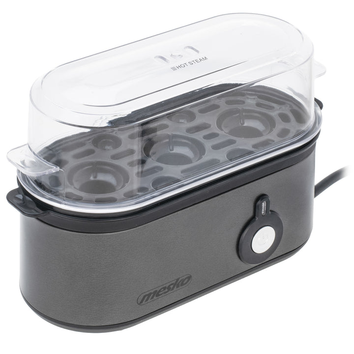 Fierbător de ouă Mesko pentru 3 ouă, putere 210W, etapă de gătit selectabilă, indicator luminos, MS 4485