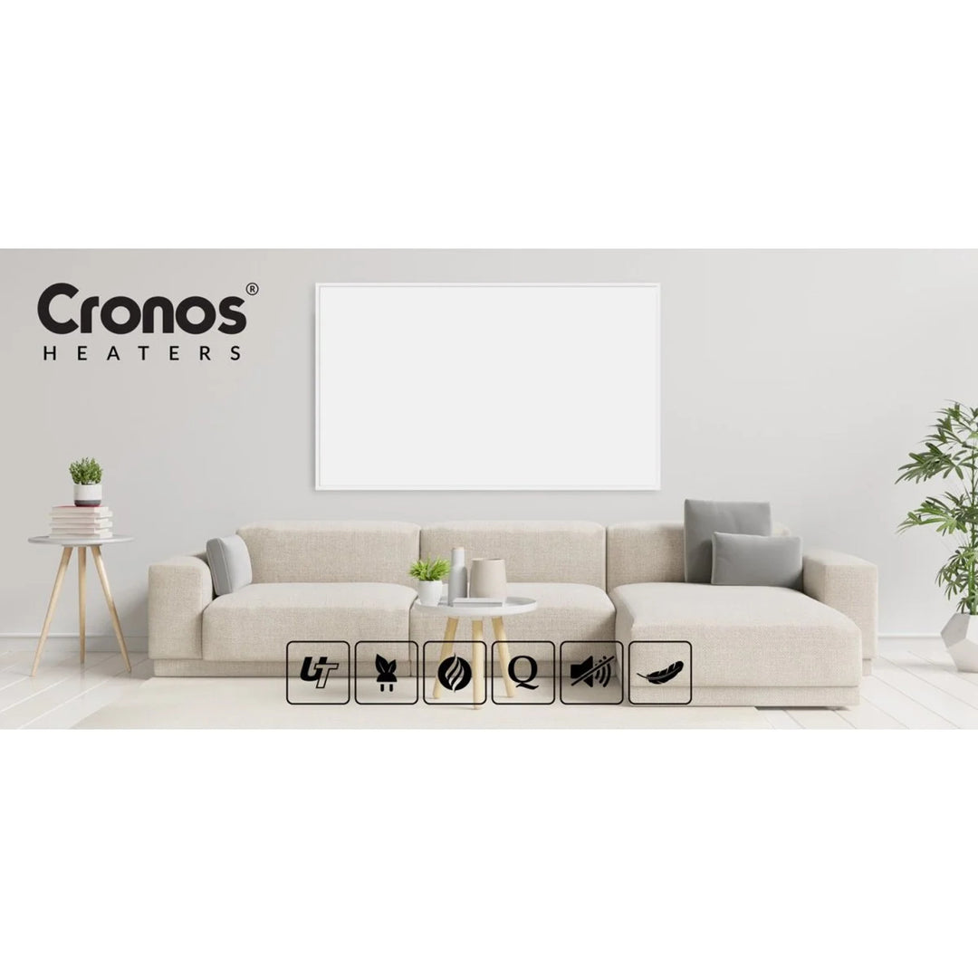 Încălzitor cu infraroșu Cronos, 800W, suprafață mată, ultra-subțire, Carbon P800