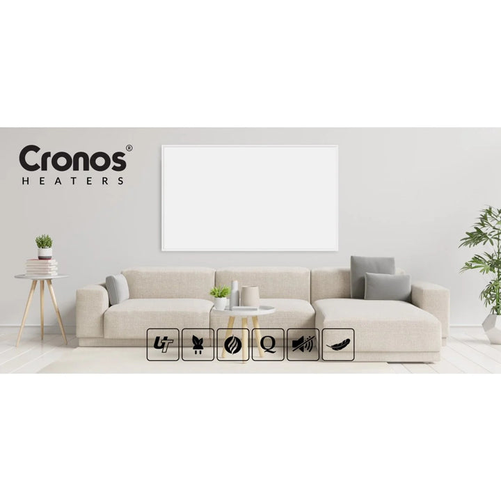 Încălzitor cu infraroșu Cronos, 800W, suprafață mată, ultra-subțire, Carbon P800