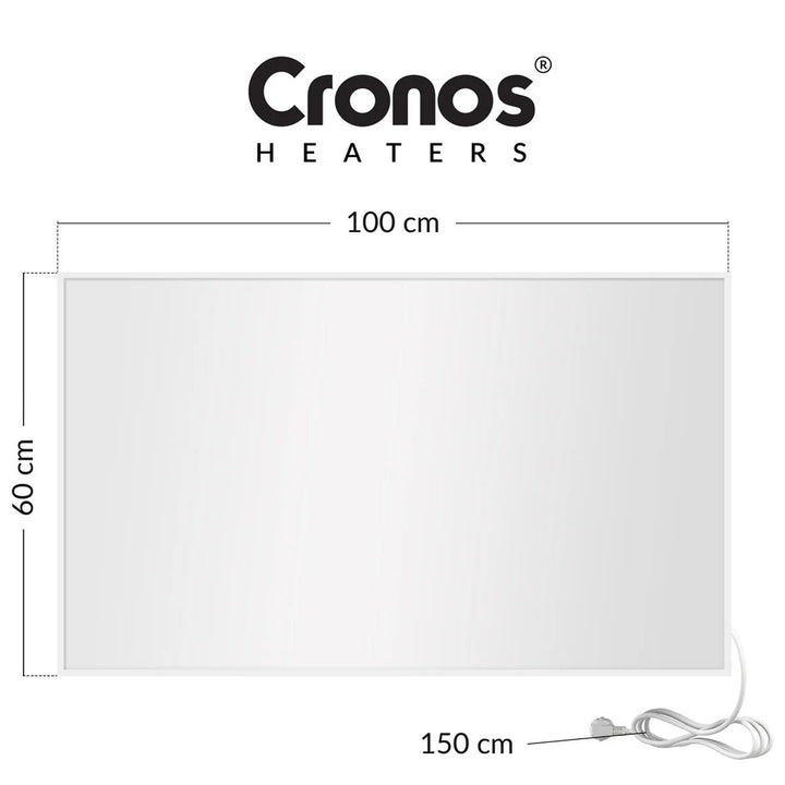 Încălzitor cu infraroșu Cronos, 800W, suprafață mată, ultra-subțire, Carbon P800