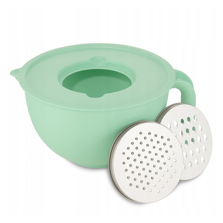 Vas de bucătărie Practic, plastic, 2 răzătoare din oțel, mentă, 5612066512