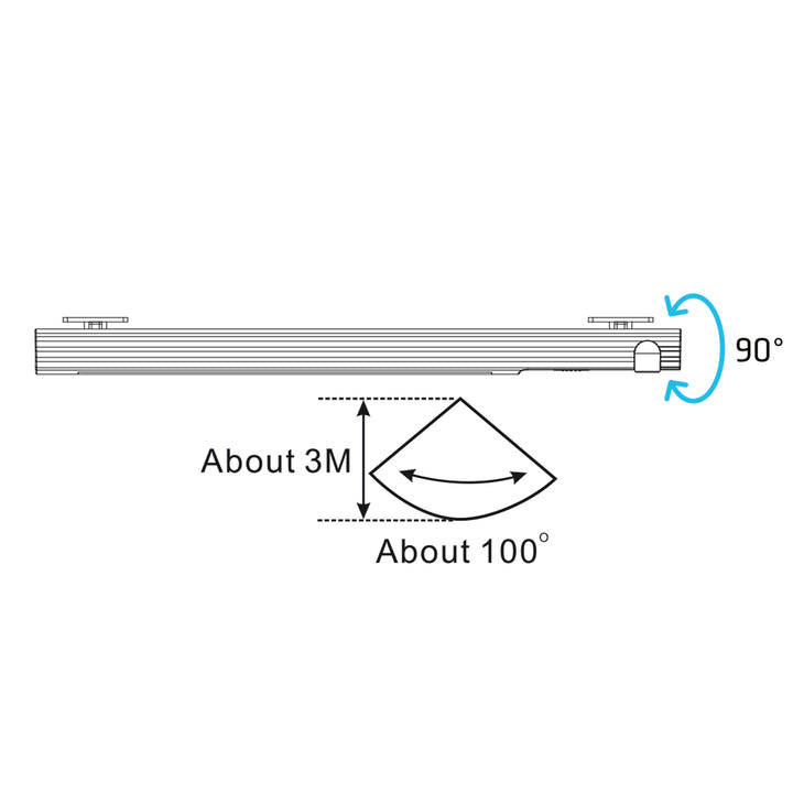 Lampă LED Maclean, cu senzor mobil, cârlig, ON/OFF/AUTO, temp. 4000K, rază 3m, MCE235 + 3x baterii alcaline Varta Industrial AAA