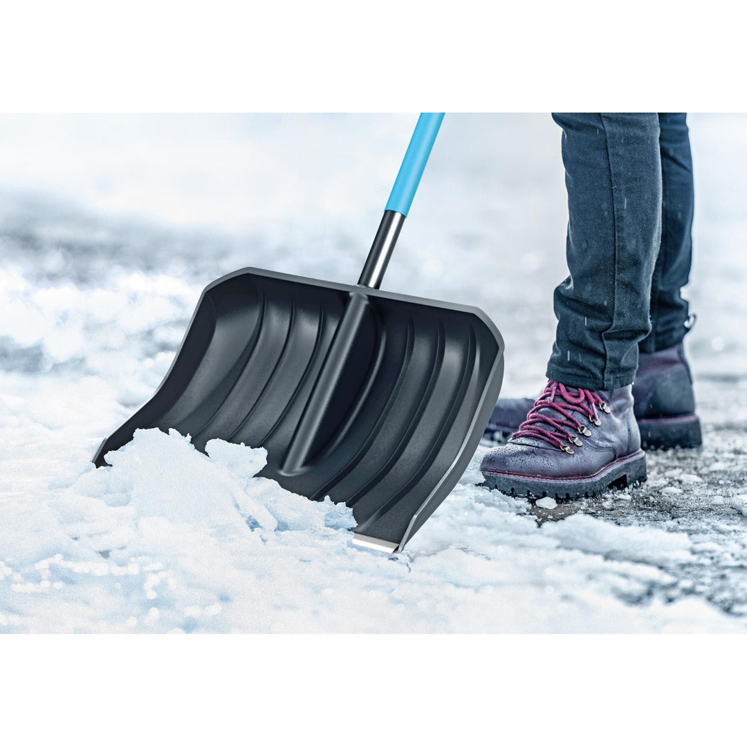 Lopată de zăpadă Cellfast, mâner din aluminiu, 140 cm lungime, Cellpro 40-340 + răzuitor de sticlă