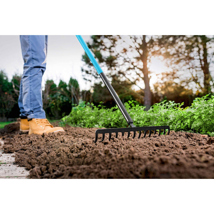 Greblă metalică Cellfast, universală, mâner din aluminiu, 155 cm, Cellpro 40-208