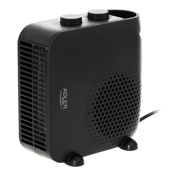 Încălzitor cu ventilator Adler, 2 niveluri de putere, max 2000W, termostat, negru, AD 7725