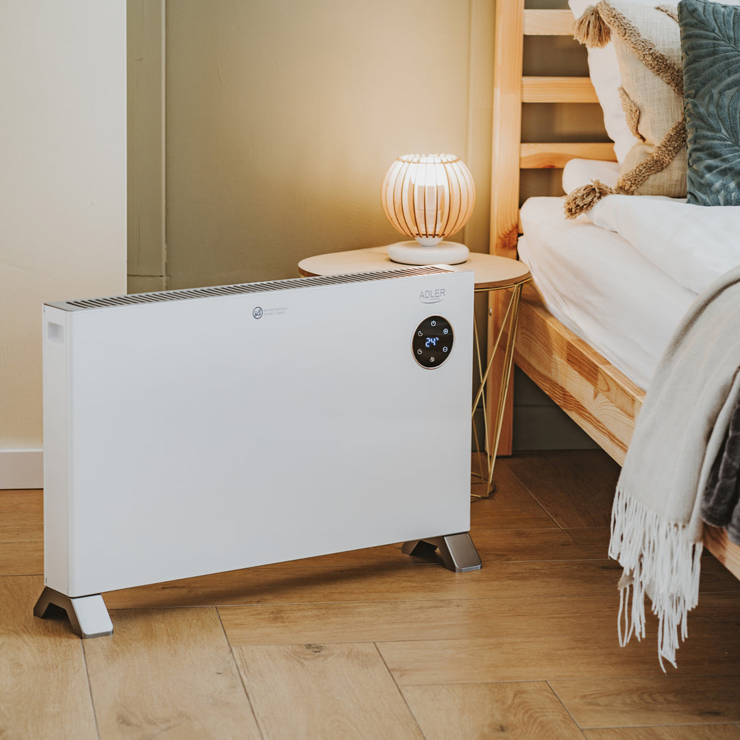 Convector Adler, afișaj LED, telecomandă, 3 niveluri de încălzire, termostat, max 2000W, AD 7752