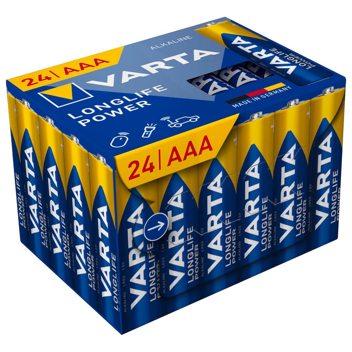 VARTA Longlife Power, 24 baterii alcaline AAA, LR03, 1.5V